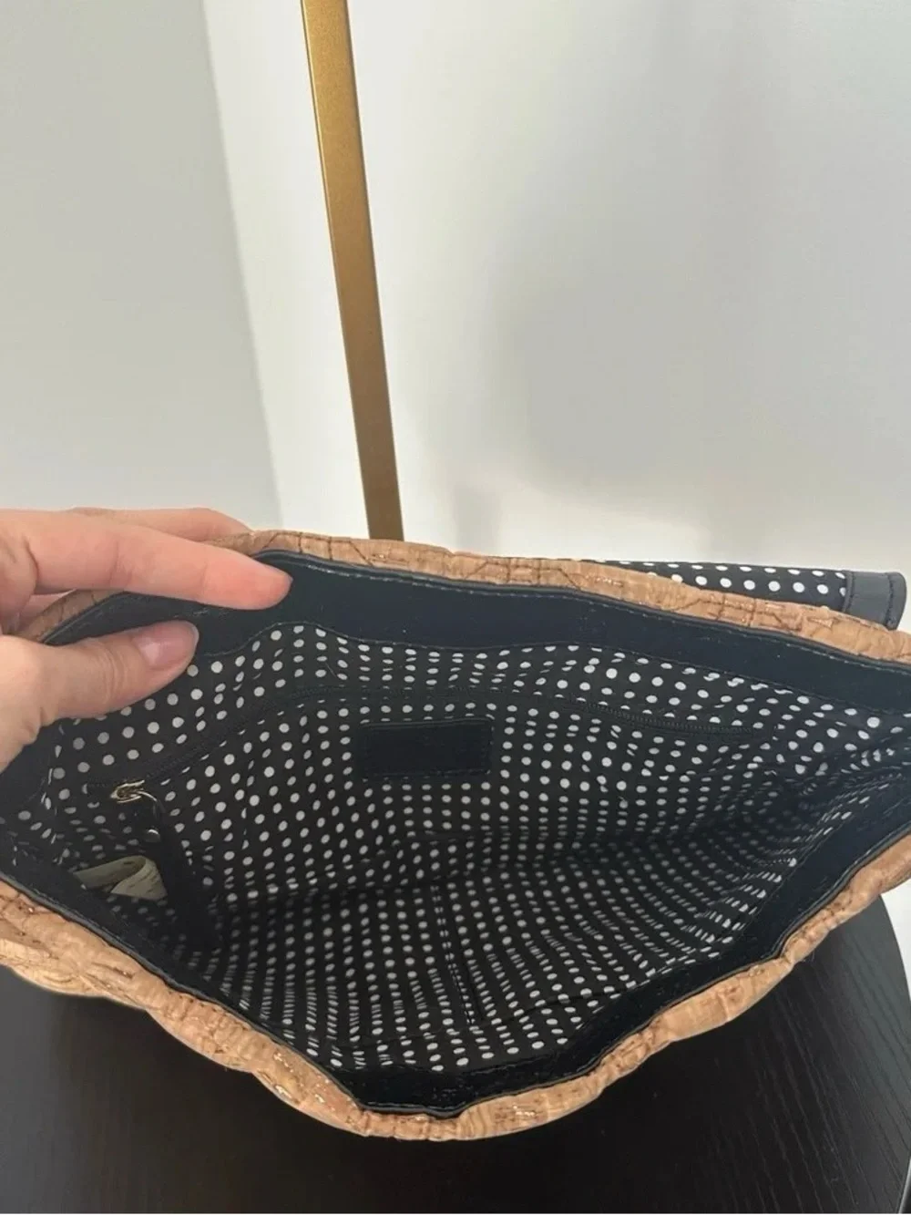 Kate Spade Quilted Cork and Patent Leather Handbag